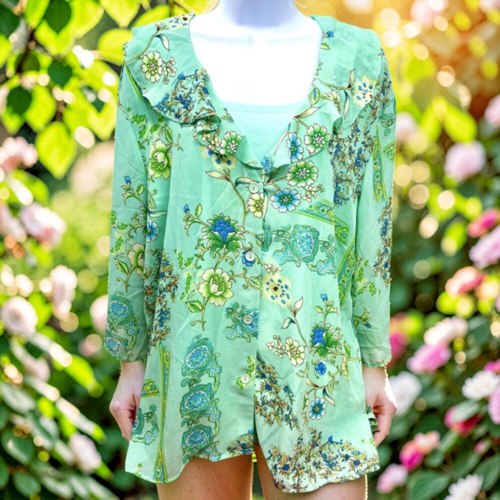 4 Blouses Size 22/24: Lane Bryant-Avenue-Alyn Paige Flora Long Sleeve(#55 - Picture 12 of 15